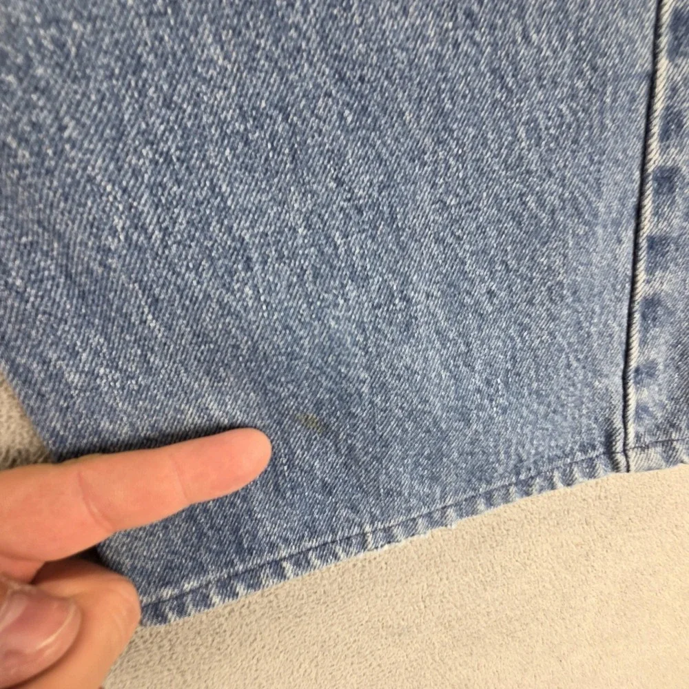 Vintage Levis‎ 521 Jeans Mens Blue Medium Wash Tapered Zip Fly Fits 33x27